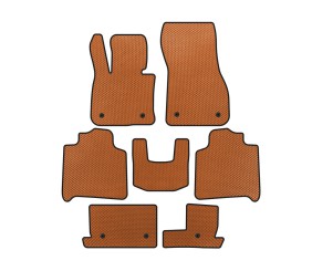 Килимки EVA (Для F46, 3 ряди, Помаранчевий) для BMW 2 серія Active Tourer F45/F46 2014-2021 рр