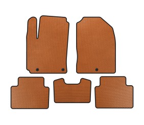 Килимки EVA (Бензин, Помаранчевий) для Hyundai Kona 2017-2023 рр