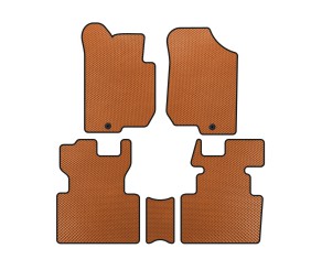 Килимки EVA (2006-2012, 2 ряди, 7-ми місний, Помаранчевий) для Kia Carens рр
