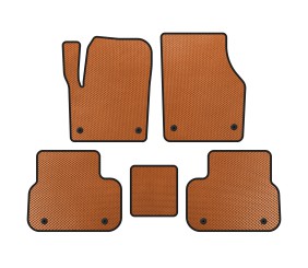 Килимки EVA (2014-2019, 2 ряди, Помаранчевий) для Land Rover Discovery Sport 2014- рр
