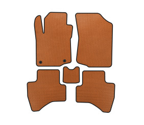 Килимки EVA (HB, Помаранчевий) для Peugeot 107 2005-2014 рр