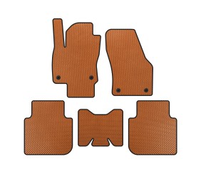 Килимки EVA (5-ти місний/АКПП, Помаранчевий) для Skoda Kodiaq 2016-2023 рр