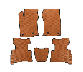 Килимки EVA (2 ряди, 2014-2024, 7-ми місний, Помаранчевий) для Toyota 4Runner рр
