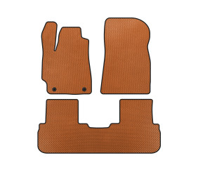 Килимки EVA (2 ряди, Помаранчевий) для Toyota Highlander 2008-2013 рр