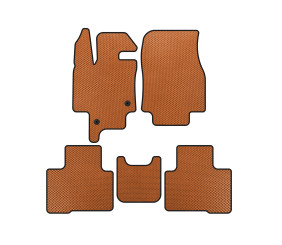 Килимки EVA (2 ряди, 7-ми місний, Помаранчевий) для Toyota Highlander 2019- рр