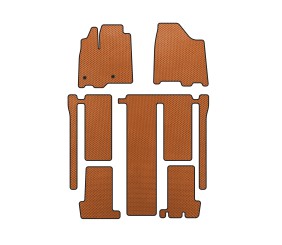 Килимки EVA (3 ряди, Помаранчевий) для Toyota Sienna 2010-2020 рр