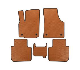 Килимки EVA (2 ряди, 7-ми місний, Помаранчевий) для Volkswagen Atlas (Terramont) 2016- рр