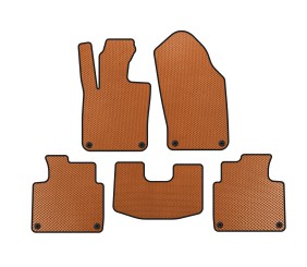 Килимки EVA (SD, Коротка база, Помаранчевий) для Volvo S90/V90 2016- рр