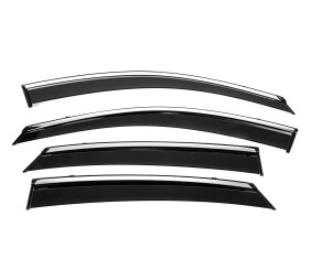 Вітровики з хромованим молдингом Niken Luxury (4 шт) для Hyundai Sonata DN8 2020- рр