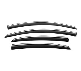 Вітровики з хромованим молдингом Niken Luxury (4 шт) для Hyundai Sonata LF 2014-2019 рр