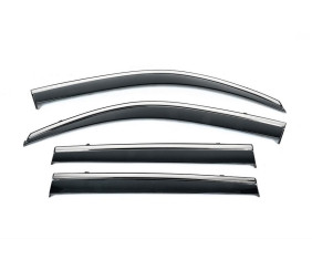 Вітровики з хромованим молдингом Niken Luxury (4 шт) для Hyundai Elantra (AD) 2015-2020 рр