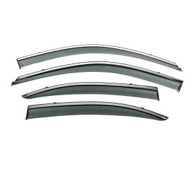 Вітровики з хромованим молдингом Niken Luxury (4 шт) для Hyundai Elantra (HD) 2006-2011 рр