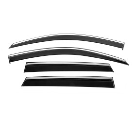 Вітровики з хромованим молдингом Niken Luxury (4 шт) для Seat Ateca 2016- рр