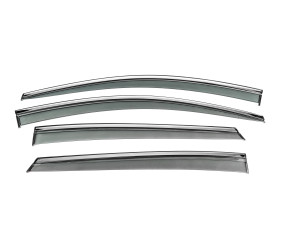 Вітровики з хромованим молдингом Niken Luxury (4 шт) для Toyota Prius 2015-2022 рр