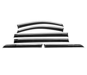 Вітровики з хромованим молдингом Niken Luxury (4 шт) для Toyota Sienna 2010-2020 рр