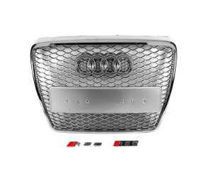 Передня решітка RS-style (Сірий з хромом) для Ауди A6 C6 2004-2011 рр