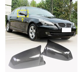 Накладки на дзеркала (для 2007-2010, Карбон) для BMW 5 серія E60/E61 рр