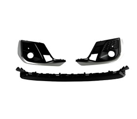 Решітки протитуманних фар з нижньою решіткою бампера S-Style (2022-2026, 2-20261 шт, Чорний) для Ауди A8 2018- рр