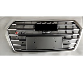 Передня решітка SQ-Style (2017-2020, чорна з хромом) для Ауди Q5 рр