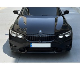 Ніздрі 1 Bar (2018-2022, чорний глянцевий) З місцем під камеру для BMW 3 серія G20/G21 2018- рр