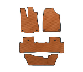 Килимки EVA (3 ряди, Помаранчевий) для Acura MDX 2013-2020 рр