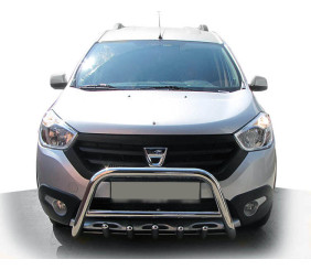 Кенгурятник WT003 (нерж.) для Dacia Dokker 2013-2022 рр