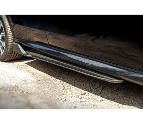 Накладки на пороги Карбон V3 (Натуральний карбон) для BMW X5 G05 2019- рр