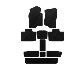 Килимки EVA (3 ряди, Чорний) для Cadillac Escalade 2007-2014 рр