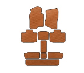 Килимки EVA (3 ряди, Помаранчевий) для Cadillac Escalade 2007-2014 рр