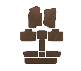 Килимки EVA (3 ряди, Коричневий) для Cadillac Escalade 2007-2014 рр