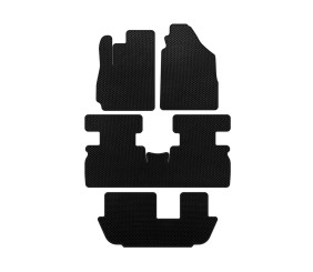 Килимки EVA (3 ряди, Чорний) для Jetour X70 2018- рр