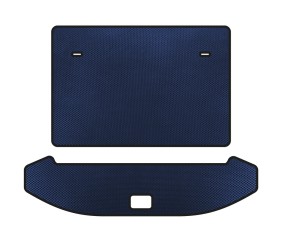 Килимок в багажник EVA (3 ряди, Синій) для Jetour X70 2018- рр