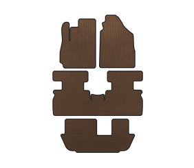 Килимки EVA (3 ряди, Коричневий) для Jetour X70 2018- рр