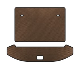 Килимок в багажник EVA (3 ряди, Коричневий) для Jetour X70 2018- рр