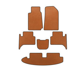 Килимки EVA (3 ряди, Помаранчевий) для Chevrolet Trailblazer 2012-2019 рр
