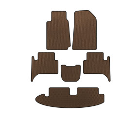 Килимки EVA (3 ряди, Коричневий) для Chevrolet Trailblazer 2012-2019 рр
