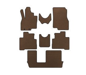 Килимки EVA (3 ряди, Коричневий) для Mitsubishi Grandis 2003-2011 рр