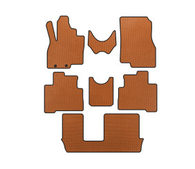 Килимки EVA (3 ряди, Помаранчевий) для Mitsubishi Grandis 2003-2011 рр