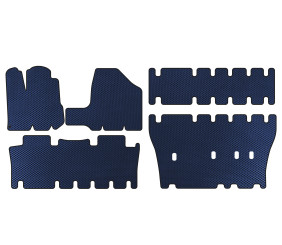 Килимки EVA (3 ряди, Синій) для Toyota Sienna 2003-2009 рр