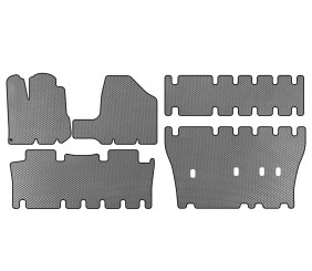Килимки EVA (3 ряди, Сірий) для Toyota Sienna 2003-2009 рр