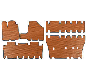 Килимки EVA (3 ряди, Помаранчевий) для Toyota Sienna 2003-2009 рр