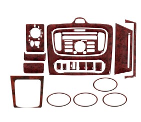 Накладки на панель AC (Maxi-set, Дерево) для Ford Focus II 2008-2011 рр
