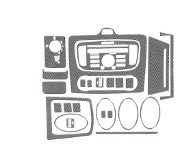 Накладки на панель Clima (Maxi-set, Карбон) для Ford Focus II 2008-2011 рр