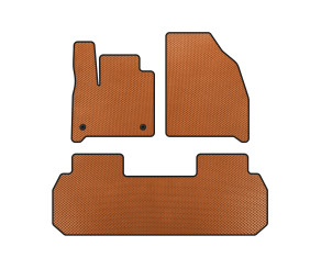 Килимки EVA (2 ряди, Помаранчевий) для Chevrolet Traverse 2017- рр