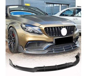 Накладка на передній бампер Lip V2 (для купе/кабріолет C63 AMG 2015-2019, Карбон) для Mercedes C-сlass W205 рр