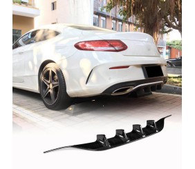 Дифузор заднього бампера (для купе/кабріолет AMG-Line / C43 AMG 2015-2019, Карбон) для Mercedes C-сlass W205 рр