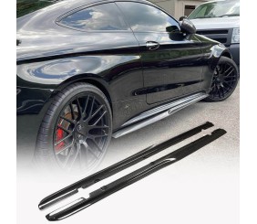 Бокові пороги V4 (для C43/C63 AMG 2015-2019, Карбон) для Mercedes C-сlass W205 рр
