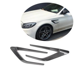 Накладки на передні крила (для SD C63 AMG 2015-2019, Карбон) для Mercedes C-сlass W205 рр