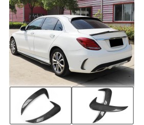 Накладки на задній бампер (для SD C43/C63 AMG 2015-2019, Карбон) для Mercedes C-сlass W205 рр