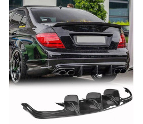 Дифузор заднього бампера V1 (для AMG SD 2008-2011, Карбон) для Mercedes C-class W204 рр
